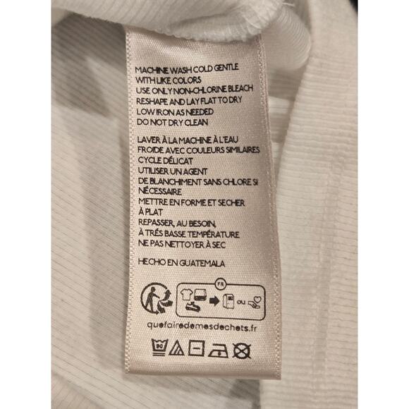 Maeve Anthropologie Ribbed Cropped Long Sleeve Crewneck Casual Top Large - Picture 6 of 7